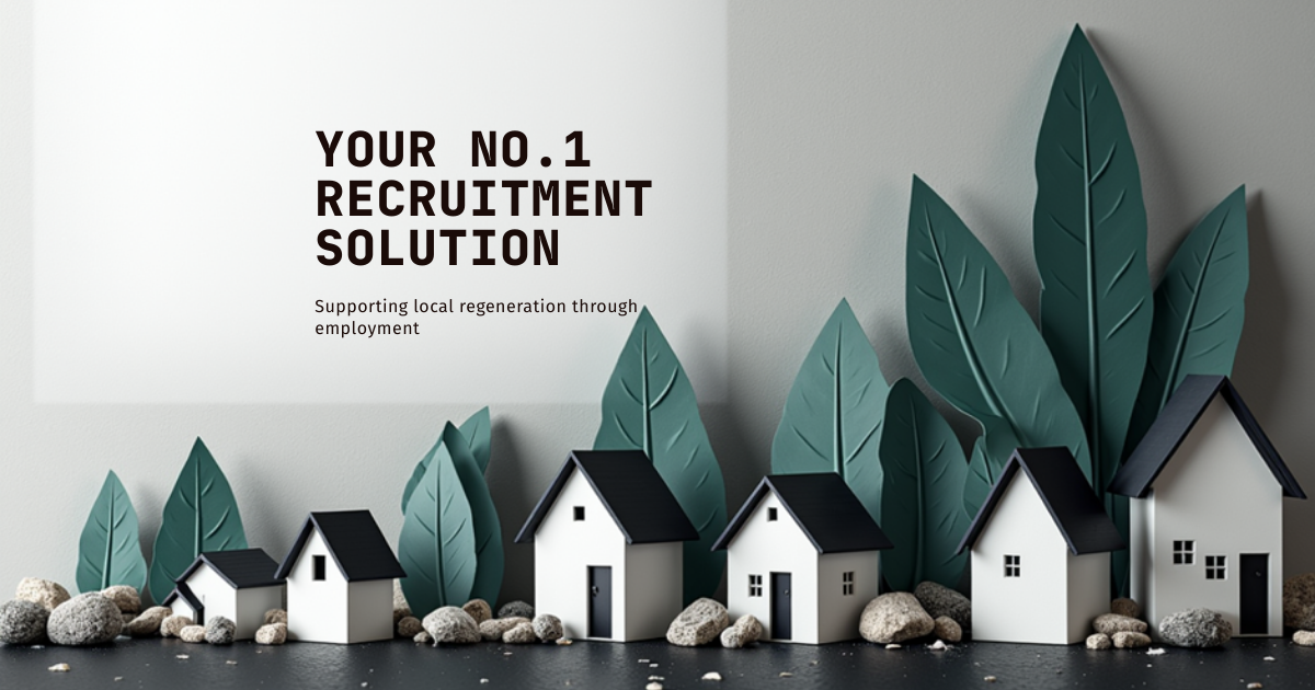 Facebook Post - Your no.1 recruitment solution Staff Direct 4 U motto 'Your no.1 recruitment solution' — supporting local regeneration through employment.